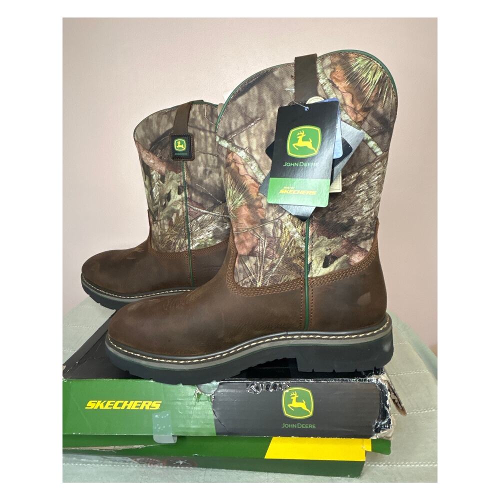 Skechers x John Deere Rowood Moss Burrow 256021 Men's Waterproof Work Boot 10.5